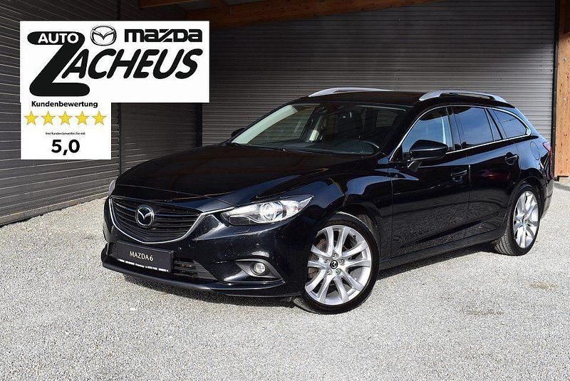 Onyxschwarz (metallic) Gebraucht 2014 Mazda 6 Sports-Line Kombi | 11.700 € (Fairer Preis) - Bild 1/4