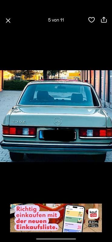 Gebraucht Mercedes E230 136 PS (100 kW) 1981 Grün Limousine