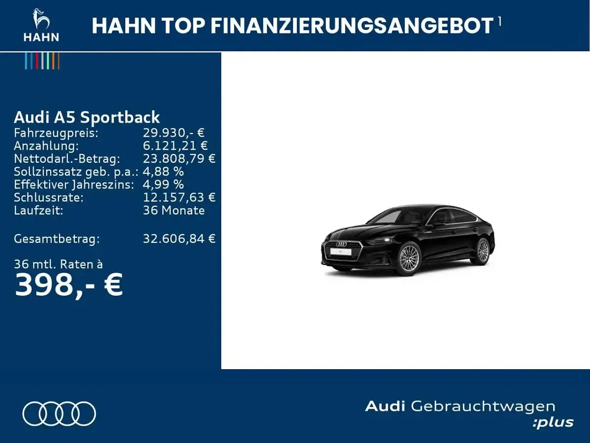 Gebraucht Audi A5 163 PS (119 kW) 2023 Brillantschwarz Coupé