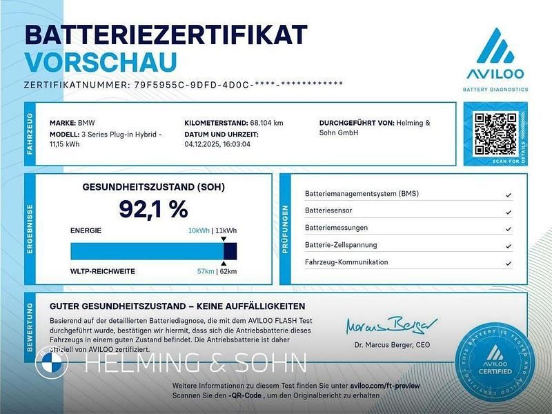 Gebraucht BMW 320e Shadowline 163 PS (119 kW) 2022 Schwarz Kombi