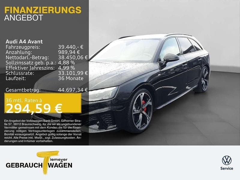 Schwarz Gebraucht 2025 Audi A4 S-Line Kombi | 39.440 € (Fairer Preis) - Bild 1/3