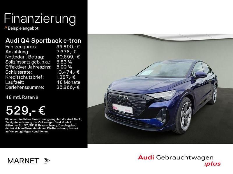 Blau Gebraucht 2022 Audi Q4 Sportback e-tron S-Line SUV | 36.890 € (Guter Preis) - Bild 1/4