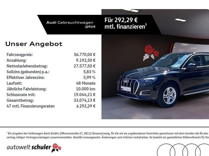 Brillantschwarz Gebraucht 2022 Audi Q5 Advanced Plus SUV | 37.220 € (Guter Preis) - Bild 1/4