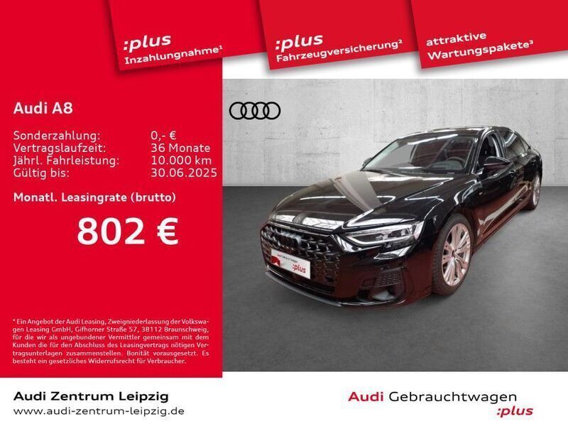 Mythosschwarz metallic Gebraucht 2024 Audi A8L Ambiente Limousine | 96.960 € - Bild 1/3