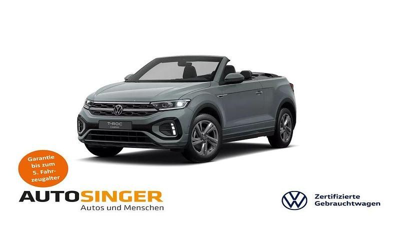 Petroleum blue metallic Gebraucht 2024 VW T-Roc Cabriolet R-line Cabrio | 34.880 € (Fairer Preis) - Bild 1/3