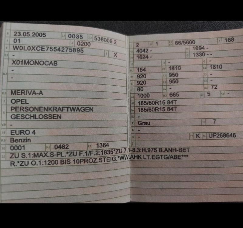 Gebraucht Opel Meriva Edition 90 PS (66 kW) 2005 Grau Van / Kleinbus