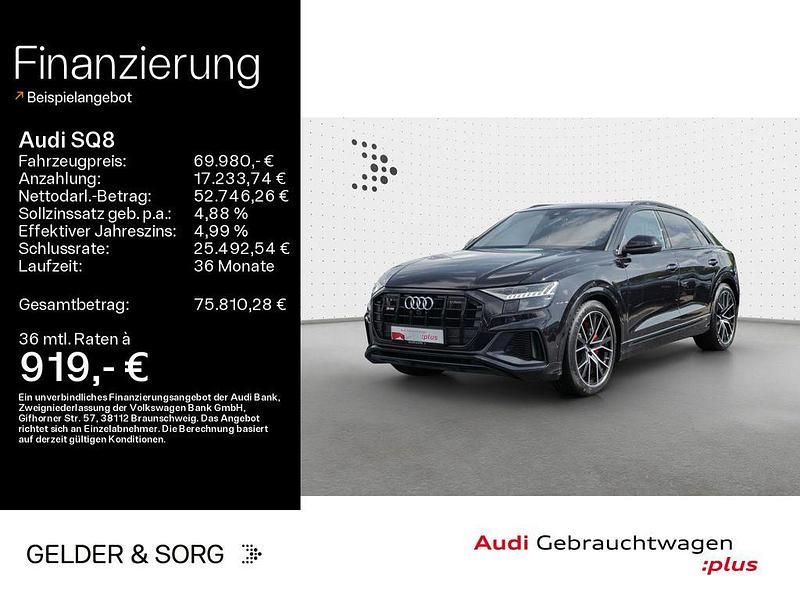 Orcaschwarz metallic Gebraucht 2020 Audi SQ8 Design SUV | 69.980 € (Etwas zu teuer) - Bild 1/4