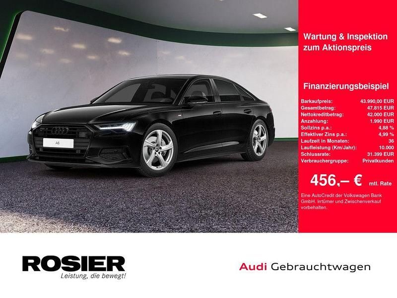 Brillantschwarz Gebraucht 2023 Audi A6 Sport Limousine | 43.990 € (Fairer Preis) - Bild 1/4