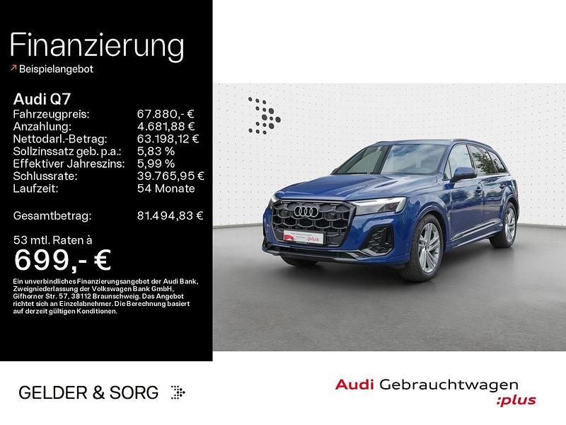 Blau Gebraucht 2024 Audi Q7 S-Line SUV | 67.880 € (Superpreis) - Bild 1/4
