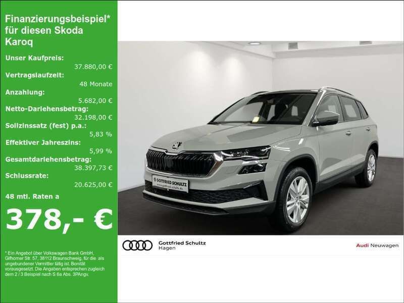Steelgrau Gebraucht 2024 Skoda Karoq Selection SUV | 37.880 € (Teuer) - Bild 1/4