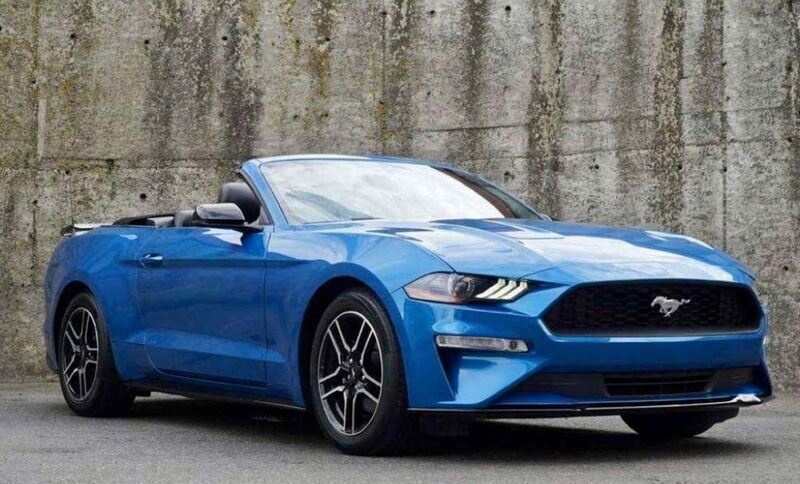 Blau Gebraucht 2019 Ford Mustang Premium Cabrio | 23.900 € (Superpreis) - Bild 1/4