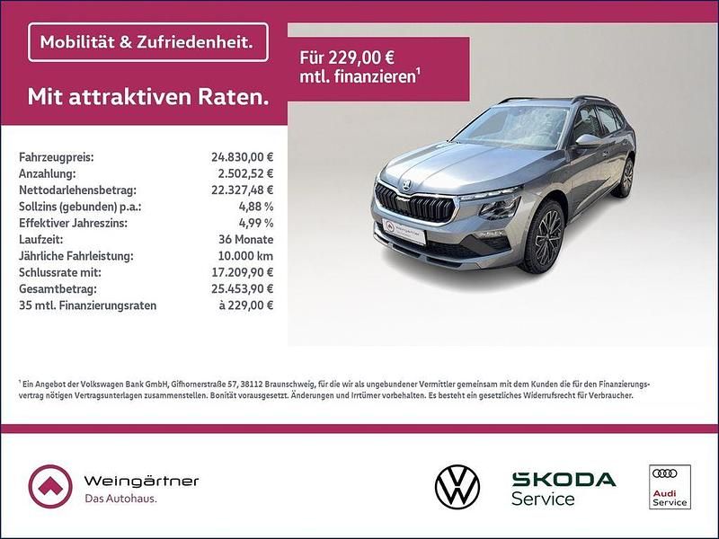 Neu Skoda Kamiq Selection 95 PS (69 kW) 2025 Silber SUV