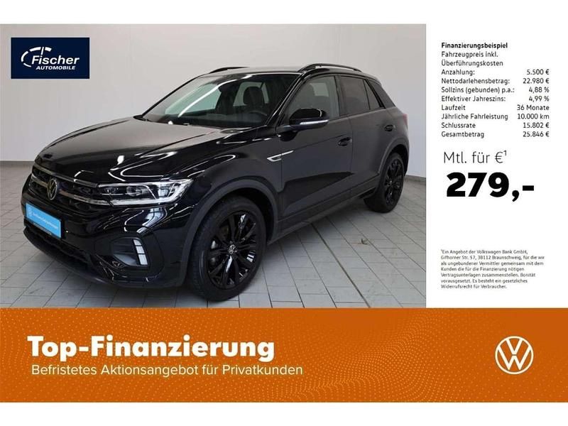 Schwarz Gebraucht 2023 VW T-Roc R-line SUV | 28.480 € (Fairer Preis) - Bild 1/4