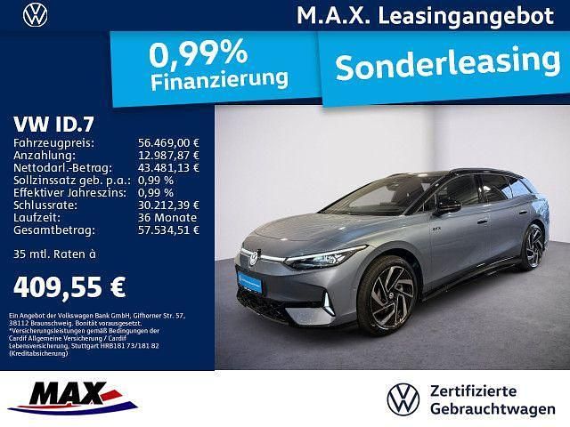 Blau Gebraucht 2024 VW ID.7 GTX Limousine | 56.469 € (Teuer) - Bild 1/3
