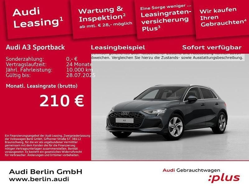 Manhattangrau metallic Gebraucht 2024 Audi A3 Ambiente Limousine | 29.900 € (Fairer Preis) - Bild 1/3