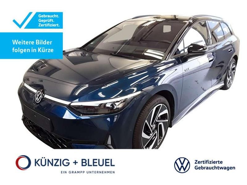 Aquamarinblau metallic schwarz Gebraucht 2025 VW ID.7 GTX Limousine | 50.990 € - Bild 1/3