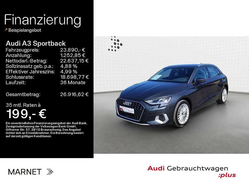 Manhattangrau metallic Gebraucht 2022 Audi A3 Ambiente Limousine | 23.890 € (Fairer Preis) - Bild 1/4
