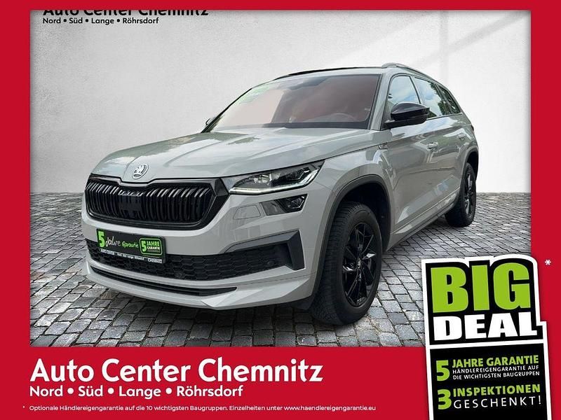 Steelgrau Gebraucht 2022 Skoda Kodiaq SportLine SUV | 39.808 € (Etwas zu teuer) - Bild 1/4