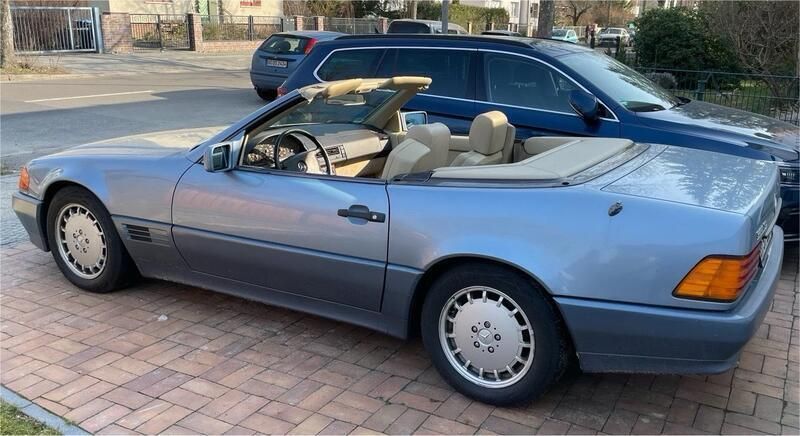 Blau Gebraucht 1990 Mercedes SL300 Cabrio | 17.900 € - Bild 1/4