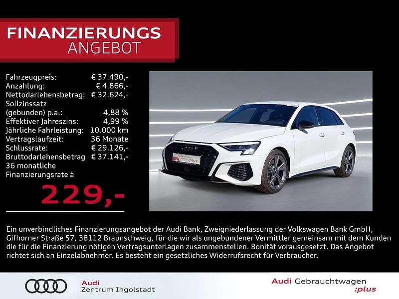 Weiß Gebraucht 2024 Audi S3 Design Limousine | 37.490 € (Superpreis) - Bild 1/3