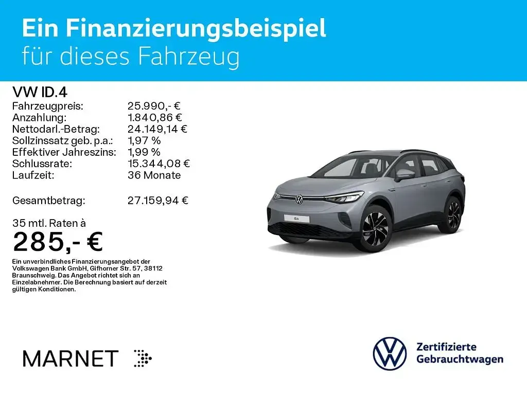 Gebraucht VW ID.4 Pro Performance 150 kW (204 PS) 2022 Mondsteingrau SUV