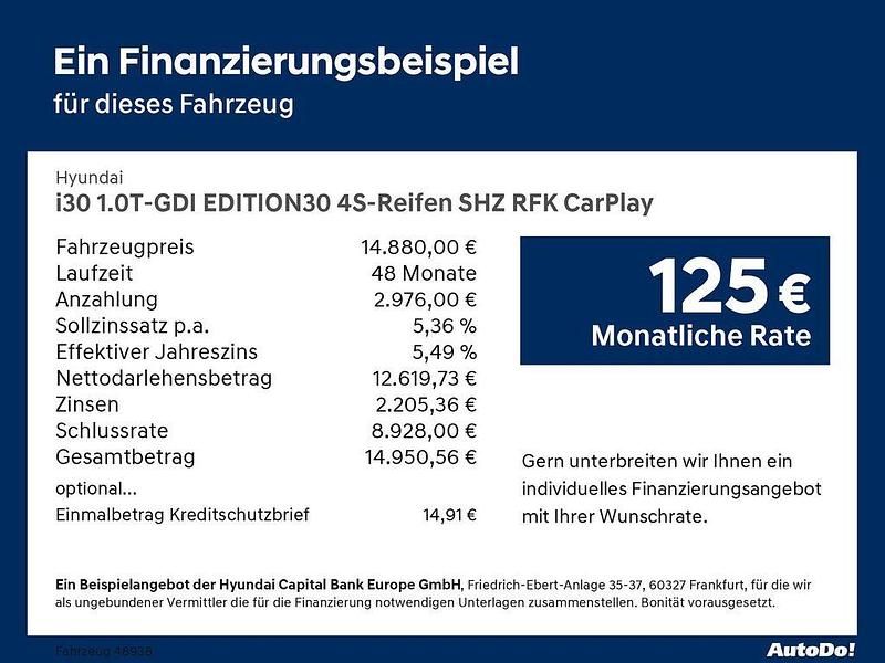 Gebraucht Hyundai i30 Edition 30 120 PS (88 kW) 2022 Amazon grey metallic Limousine