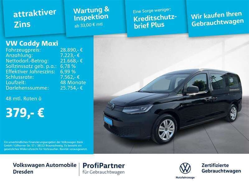 Schwarz/ sonderfarbe Gebraucht 2021 VW Caddy Basis Van / Kleinbus | 28.890 € (Fairer Preis) - Bild 1/4