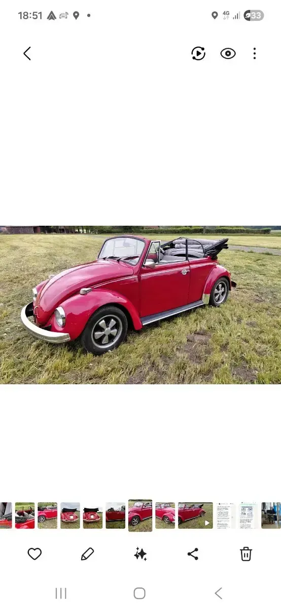 Gebraucht VW Käfer Karmann 1970 Rot Cabrio