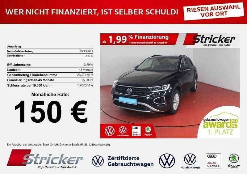 Pure white Gebraucht 2024 VW T-Roc Life SUV | 20.969 € (Superpreis) - Bild 1/4