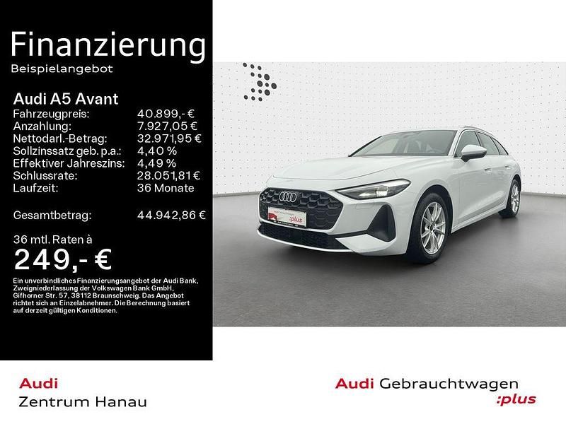 Gletscherweiß metallic Gebraucht 2025 Audi A5 Sport Kombi | 40.899 € (Guter Preis) - Bild 1/4