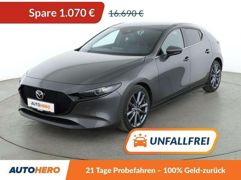 Machine grey Gebraucht 2019 Mazda 3 Selection Limousine | 15.620 € (Fairer Preis) - Bild 1/3