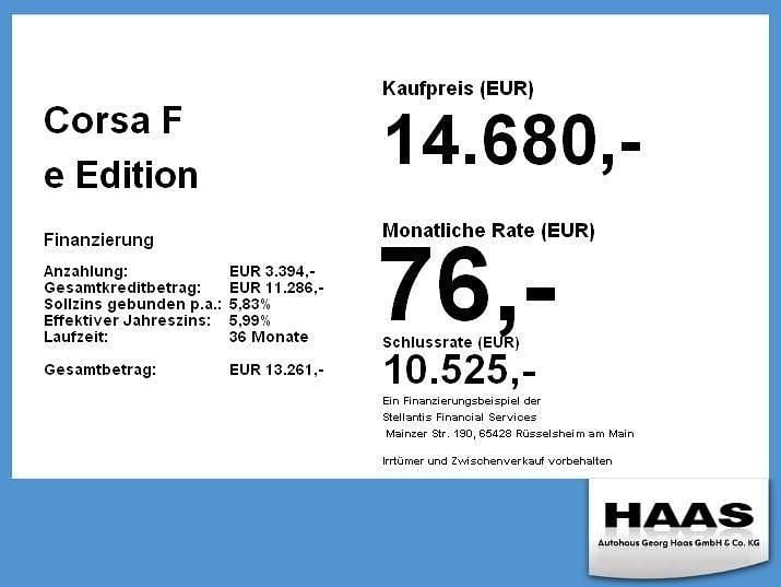 Gebraucht Opel Corsa-e Edition 100 kW (136 PS) 2022 Power orange/dynamik orange Kleinwagen