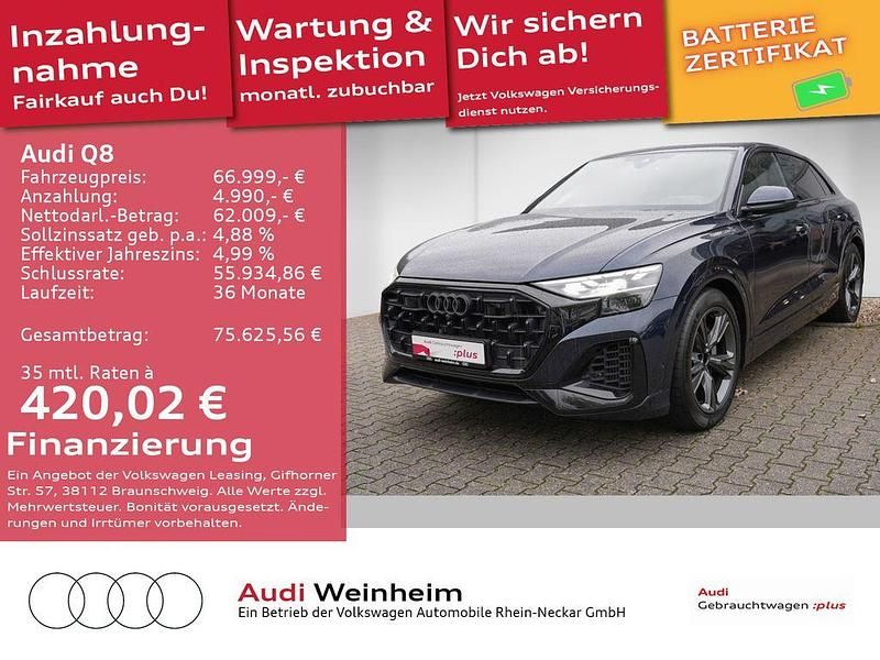 Waitomoblau metallic Gebraucht 2024 Audi Q8 Ambiente SUV | 66.999 € (Superpreis) - Bild 1/3