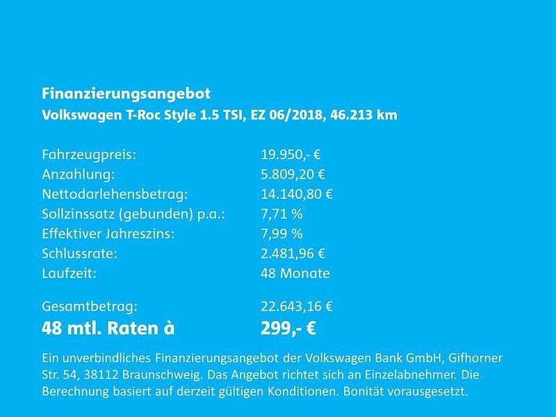 Gebraucht VW T-Roc Style 150 PS (110 kW) 2018 Grau SUV