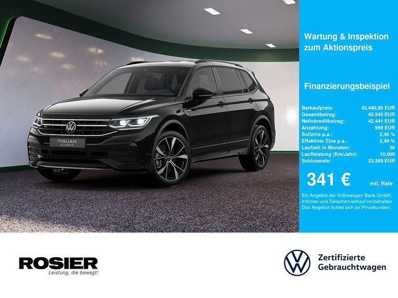 Schwarz / deep black Gebraucht 2025 VW Tiguan Allspace R-line SUV | 43.440 € (Etwas zu teuer) - Bild 1/4