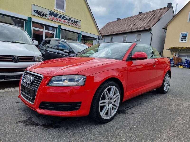 Rot Gebraucht 2009 Audi A3 Cabriolet Attraction Cabrio | 9.480 € (Teuer) - Bild 1/4