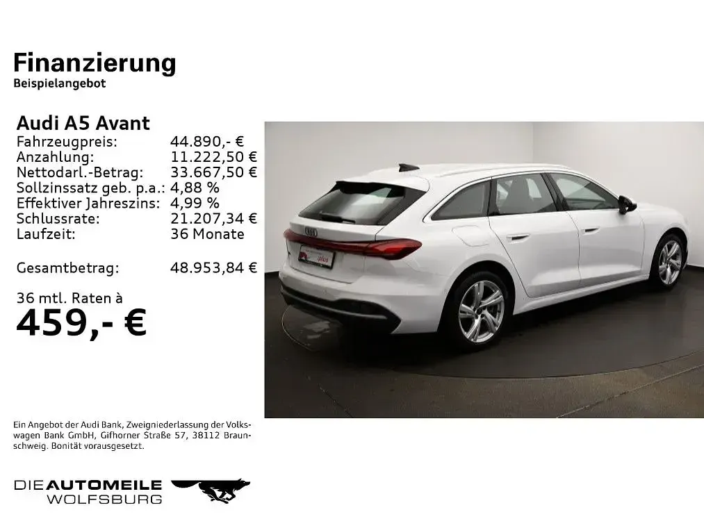 Gebraucht Audi A5 Sport 204 PS (150 kW) 2024 Arkonaweiß Kombi