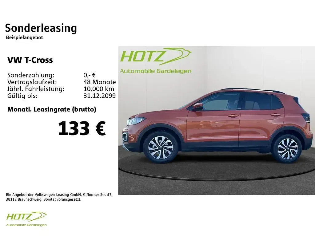 Gebraucht VW T-Cross Active 95 PS (69 kW) 2022 Orange SUV