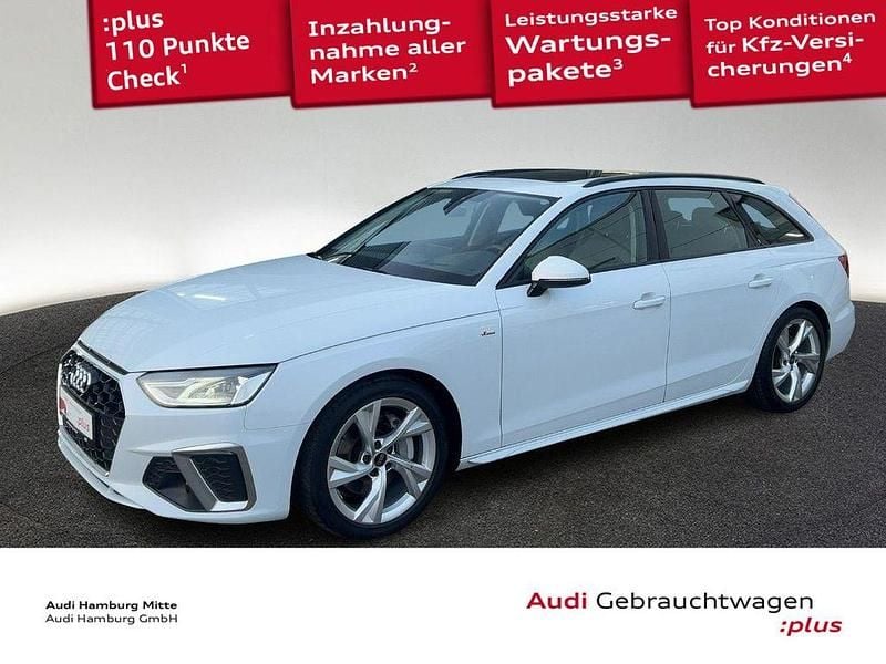 Gletscherweiß metallic Gebraucht 2023 Audi A4 S-Line Kombi | 29.450 € (Superpreis) - Bild 1/3