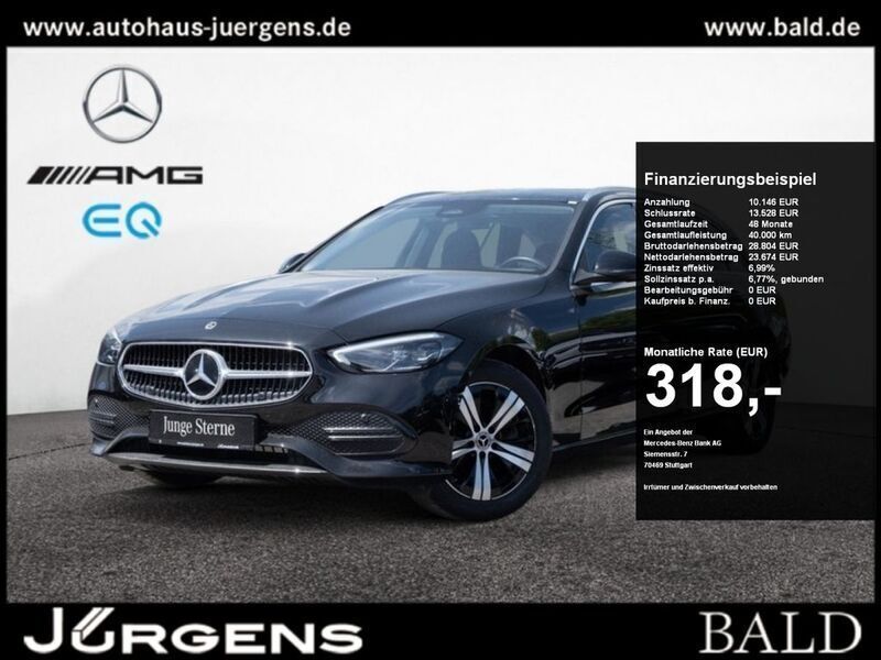 Schwarz metalliclack obsidianschwarz Gebraucht 2023 Mercedes C200 Avantgarde Kombi | 36.490 € (Etwas zu teuer) - Bild 1/4