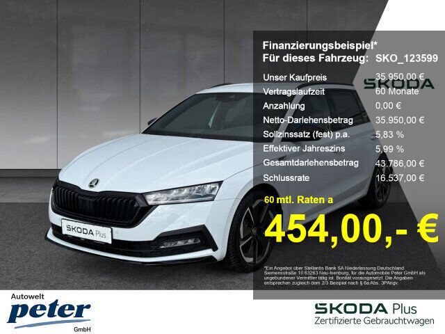 Weiß Gebraucht 2024 Skoda Octavia SportLine Kombi | 35.950 € (Etwas zu teuer) - Bild 1/4