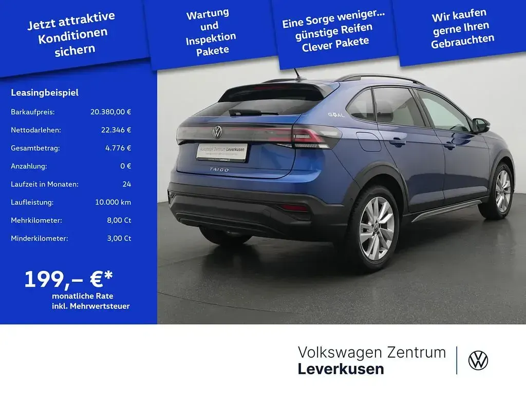 Gebraucht VW Taigo Goal 116 PS (85 kW) 2025 Schwarz / reef blue (metallic) SUV
