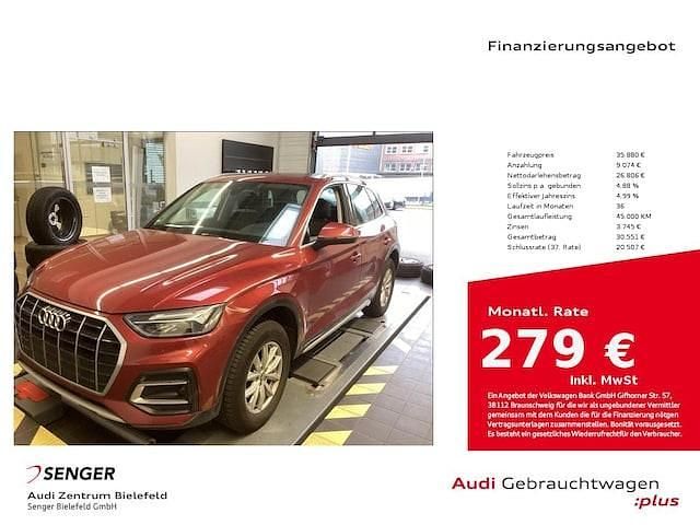 Matadorrot metallic Gebraucht 2023 Audi Q5 Advanced Plus SUV | 35.880 € (Superpreis) - Bild 1/4