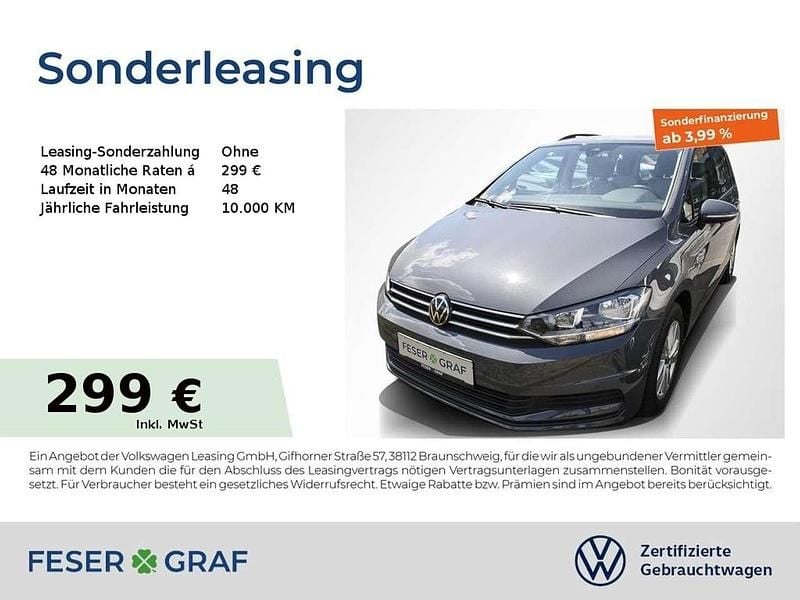 Delfingrau metallic Gebraucht 2024 VW Touran Comfortline Van / Kleinbus | 30.450 € (Guter Preis) - Bild 1/2
