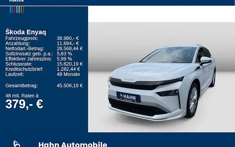 Neu Skoda Enyaq iV Essence 139 kW (190 PS) 2026 Weiß SUV