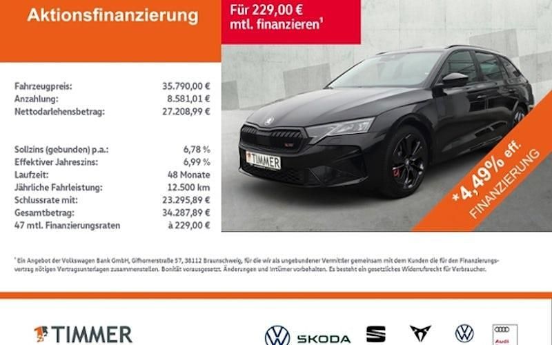 Second-hand Skoda Octavia RS 265 CP (194 kW) 2025 Negru Break