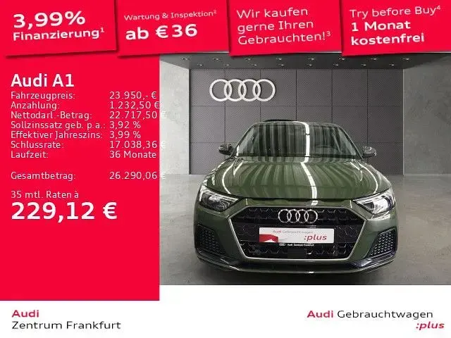Gebraucht Audi A1 Sportback Advanced Plus 116 PS (85 kW) 2025 Distriktgrün metallic Kleinwagen