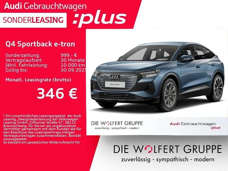 Geysirblau metallic Gebraucht 2024 Audi Q4 e-tron SUV | 42.320 € - Bild 1/4