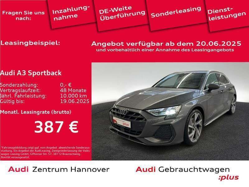 Daytonagrau perleffekt Gebraucht 2024 Audi A3 S-Line Limousine | 43.450 € - Bild 1/4