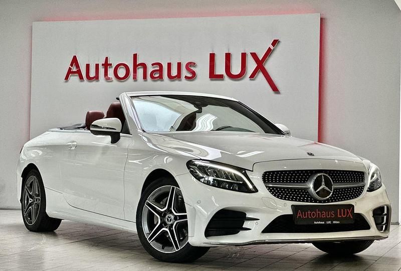Weiß Gebraucht 2019 Mercedes C180 AMG line Cabrio | 29.990 € (Etwas zu teuer) - Bild 1/4